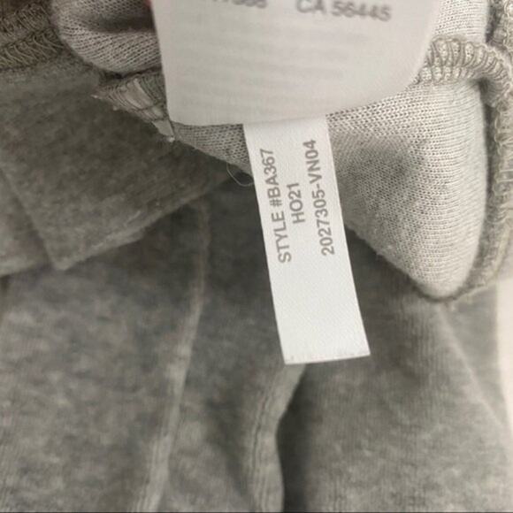 J Crew Size Small Gray Relaxed Velour Hoodie Hooded Sweatshirt Kangaroo Pocket - Picture 7 of 9